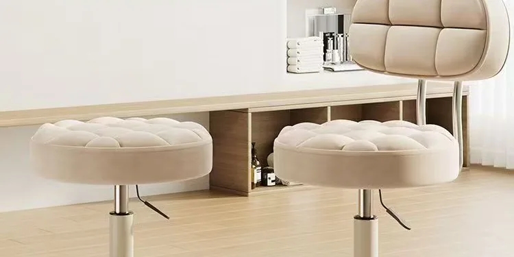 Lash tech stool and client chair set for a lash studio