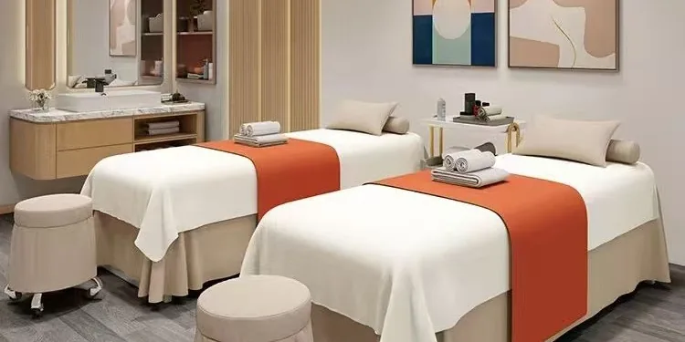Lash studio furniture set: bed, chair, trolley and lamp